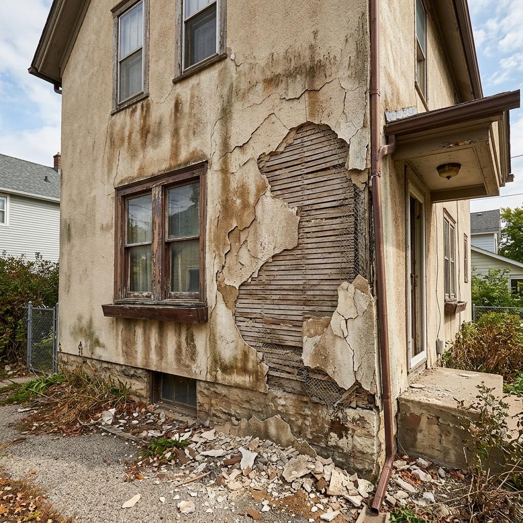 Before Full Re-Stucco